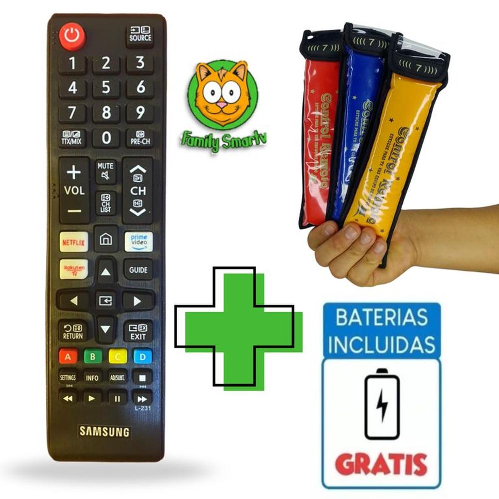 Control Remoto Para tv Samsung Smart Botón Netflix Amazon + Funda