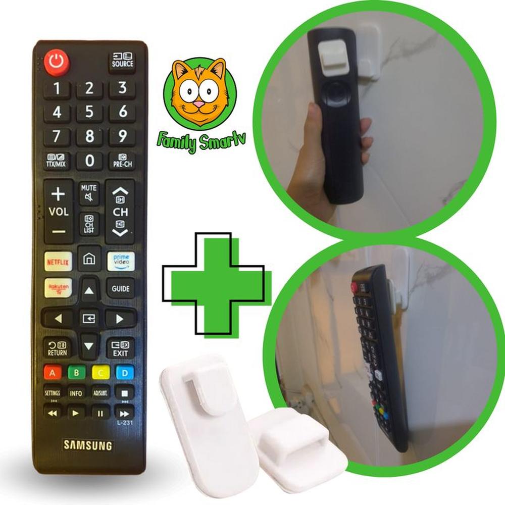 Control Remoto Para tv Samsung Smart Botón Netflix Amazon + Soporte