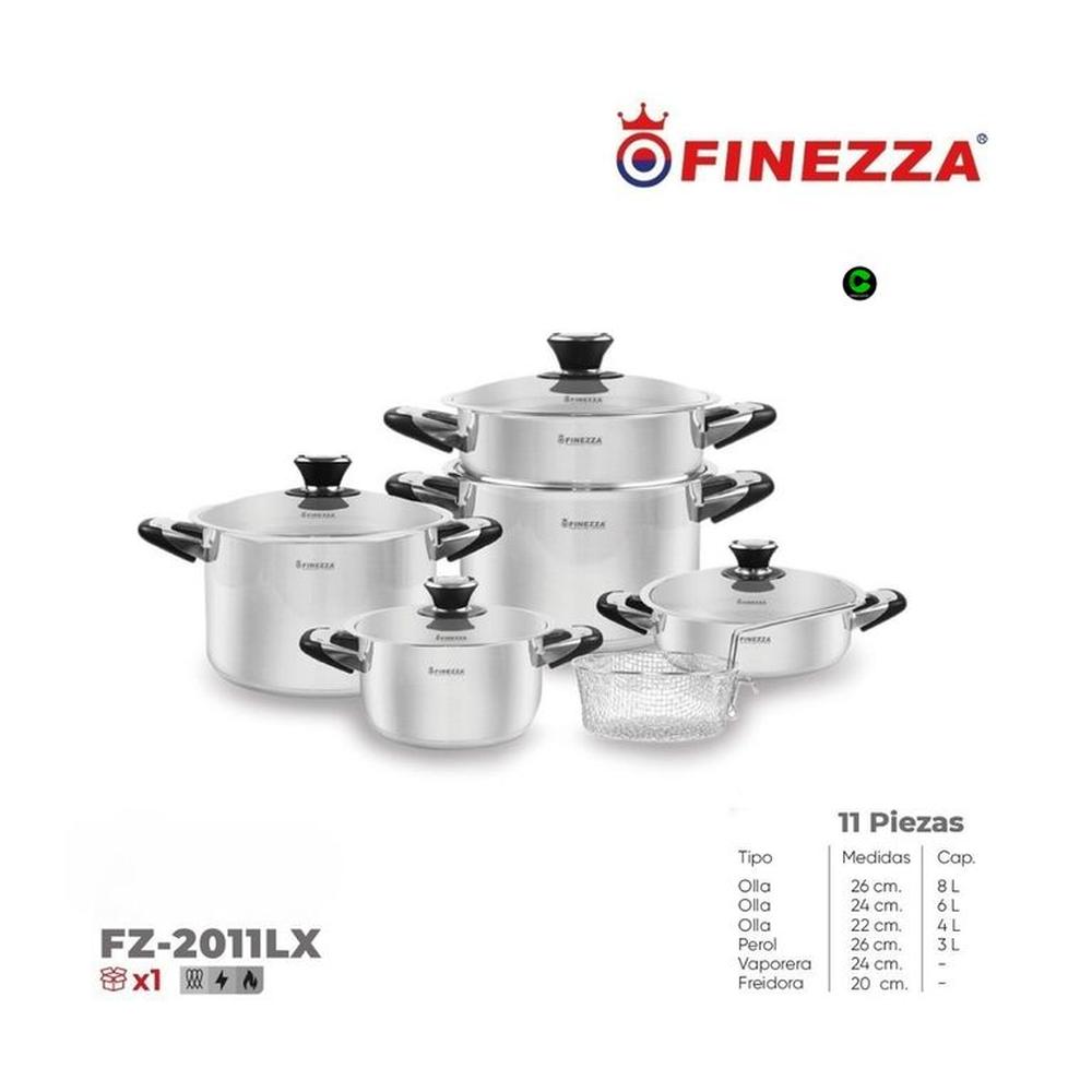 Juego de Ollas de Acero inoxidable 11Piezas FZ-2011LX