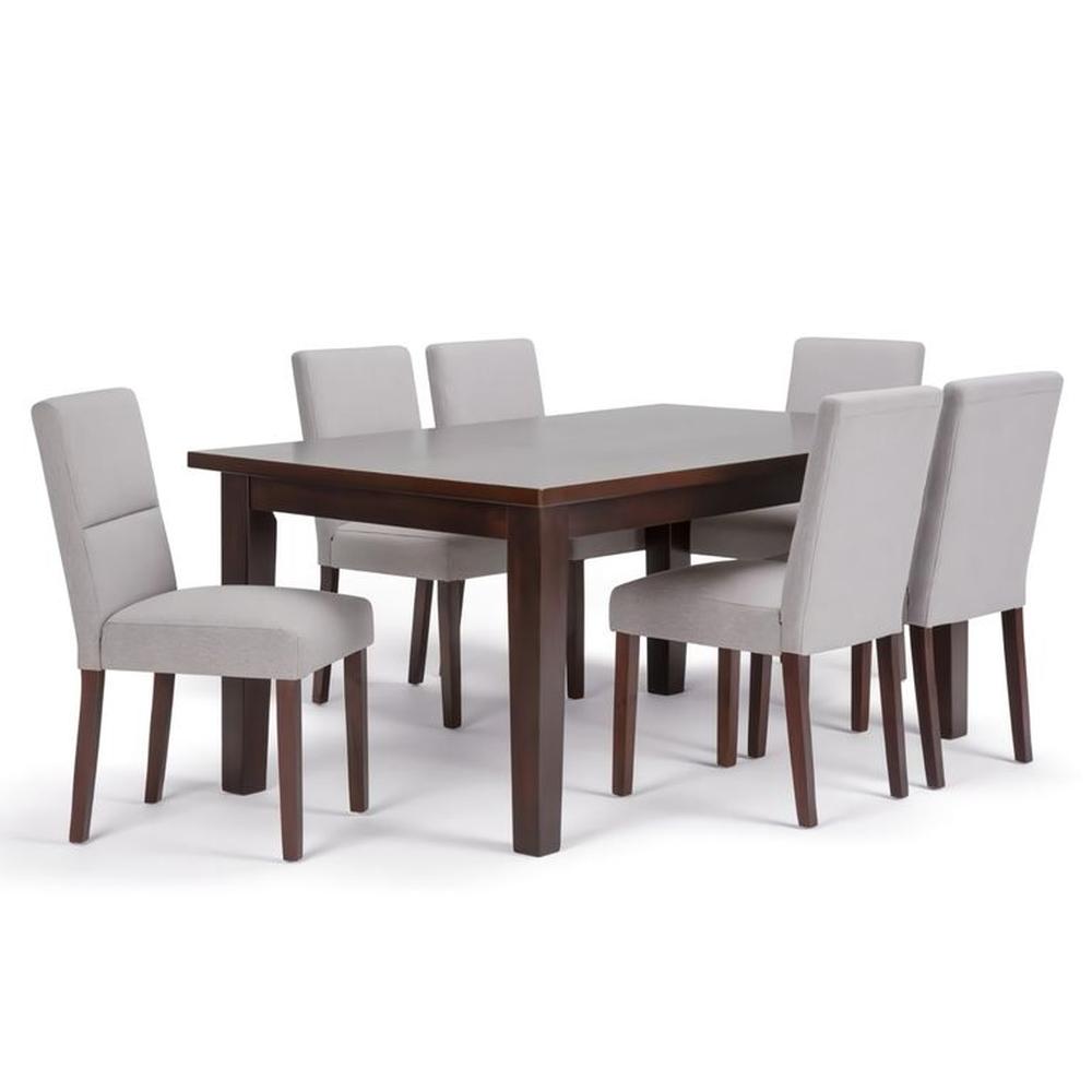 JUEGO DE COMEDOR 6 SILLAS SANTIAGO GRIS CLARO