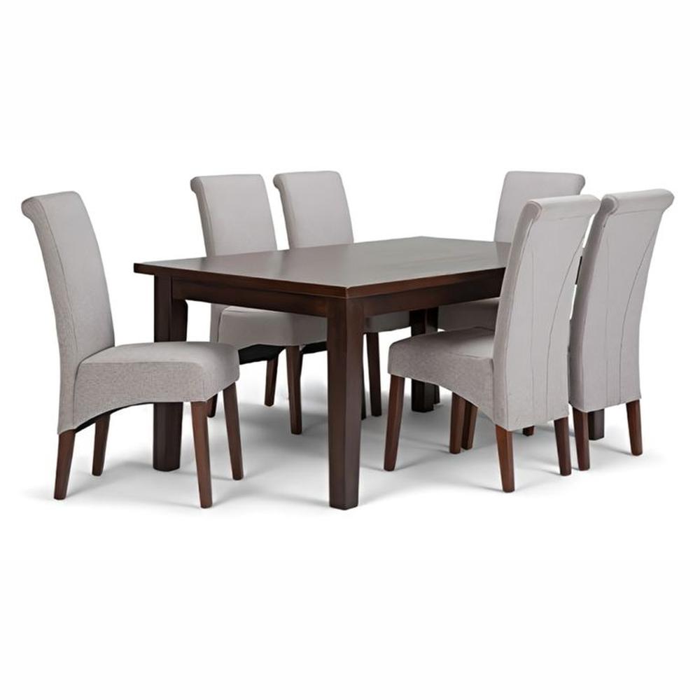 JUEGO DE COMEDOR 6 SILLAS MARTIN GRIS CLARO