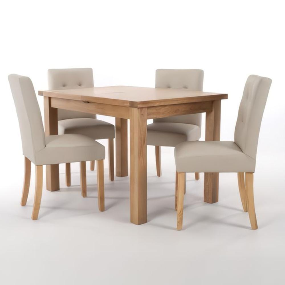 JUEGO DE COMEDOR 4 SILLAS LUCIANA BEIGE