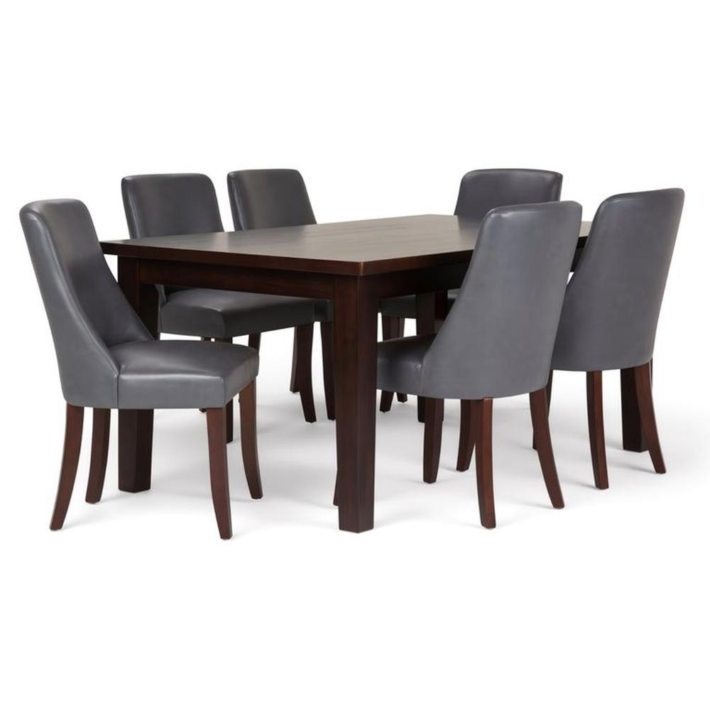 JUEGO DE COMEDOR 6 SILLAS BRUNO GRIS