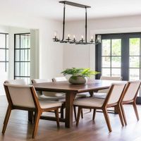 JUEGO DE COMEDOR 6 SILLAS BASTIAN BEIGE  CLARO