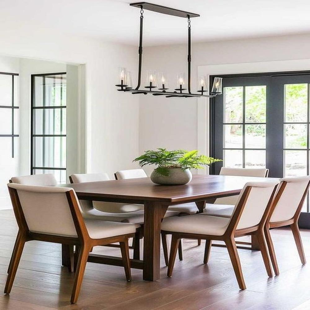 JUEGO DE COMEDOR 6 SILLAS BASTIAN BEIGE  CLARO