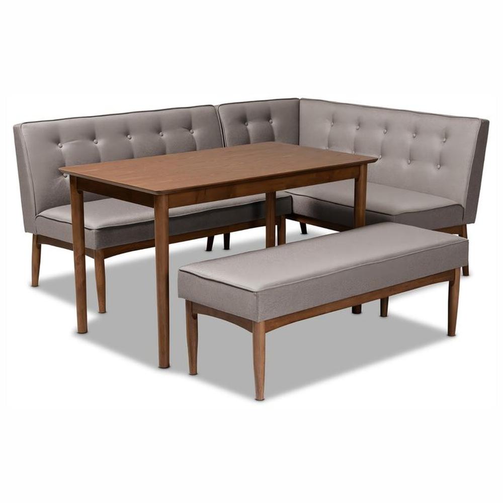 JUEGO DE COMEDOR BOOTH MAXIMILIANO GRIS