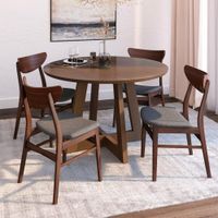 JUEGO DE COMEDOR 4 SILLAS NADIA PLOMO OSCURO