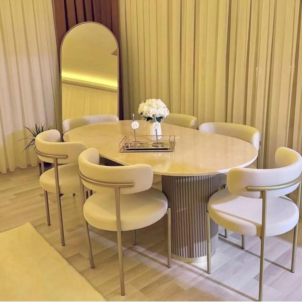 JUEGO DE COMEDOR 6 SILLAS VERA BEIGE