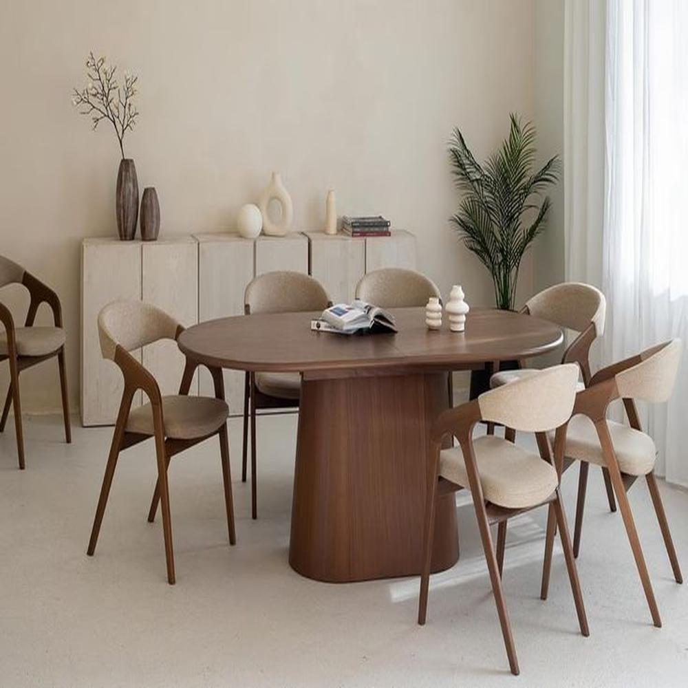JUEGO DE COMEDOR 6 SILLAS AURA BEIGE