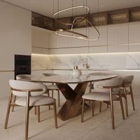 JUEGO DE COMEDOR 6 SILLAS JULIA BEIGE CLARO