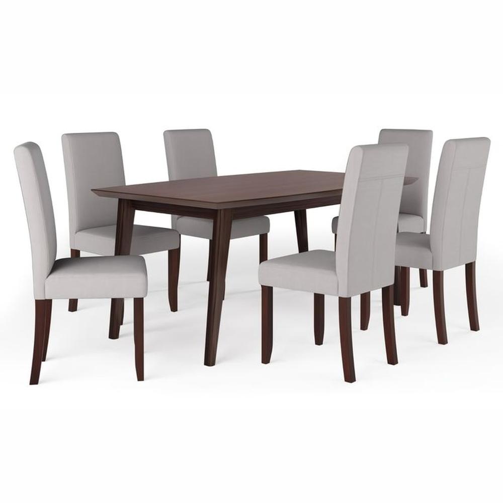JUEGO DE COMEDOR 6 SILLAS ANTONIA GRIS CLARO