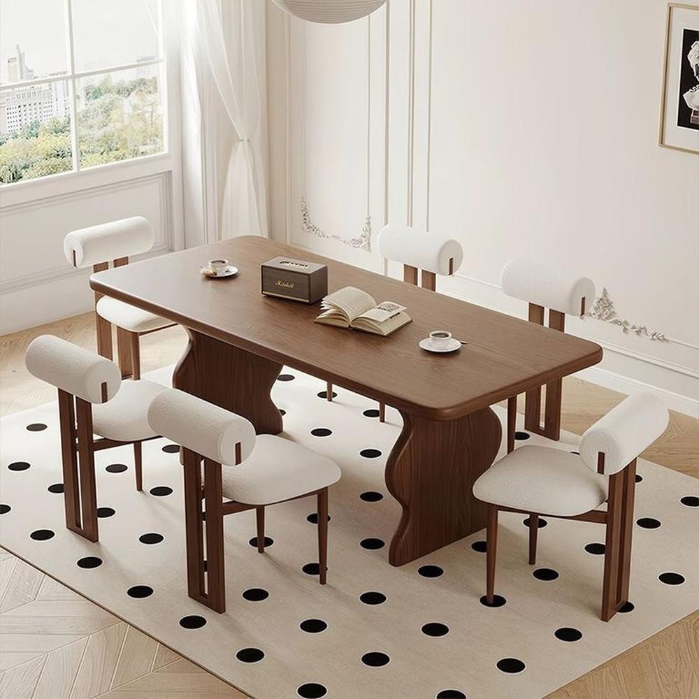 JUEGO DE COMEDOR 6 SILLAS ELENA BEIGE CLARO