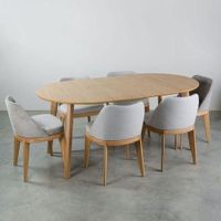 JUEGO DE COMEDOR 6 SILLAS ANNE GRIS