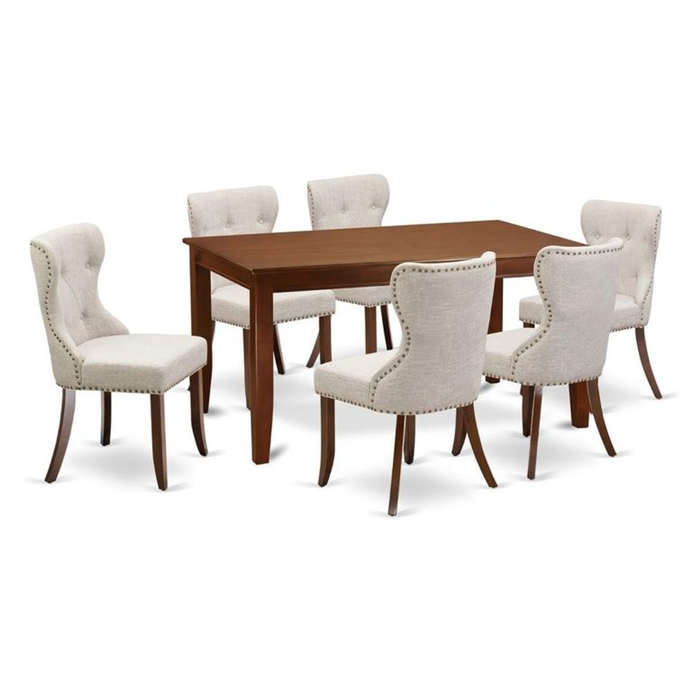 JUEGO DE COMEDOR 6 SILLAS VIOLET BEIGE