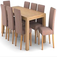 JUEGO DE COMEDOR 8 SILLAS GRACE COCOA
