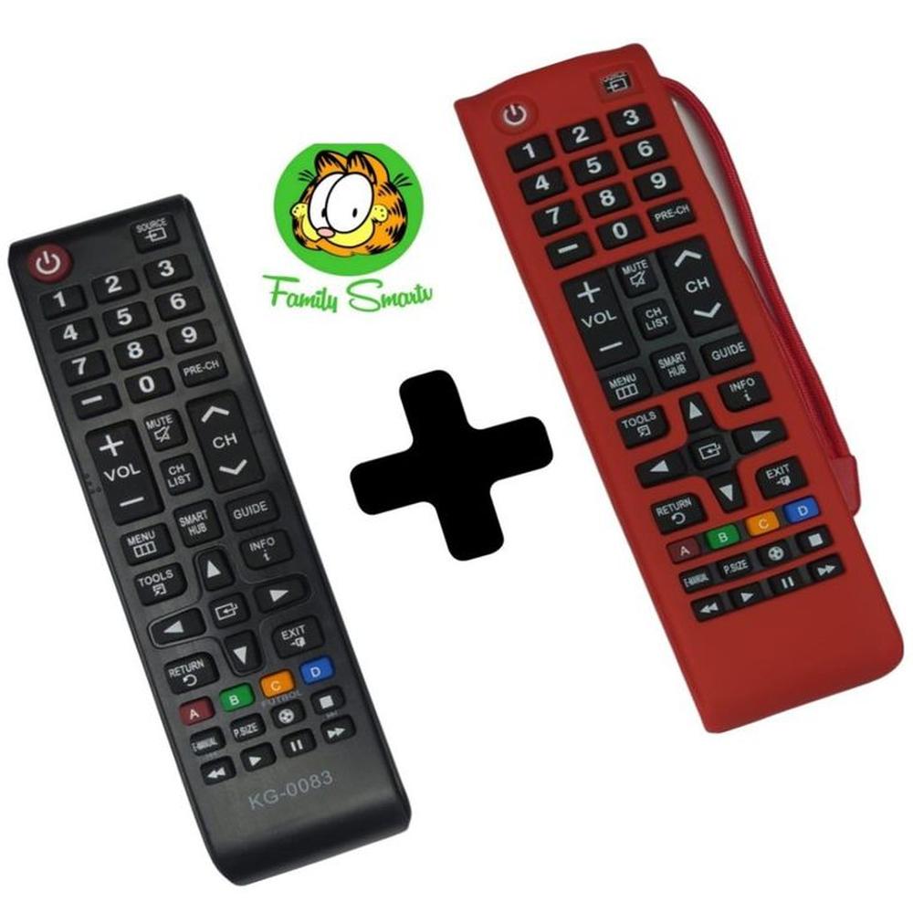 Control Remoto Para Samsung Smart Botón Modo Futbol funda Rojo