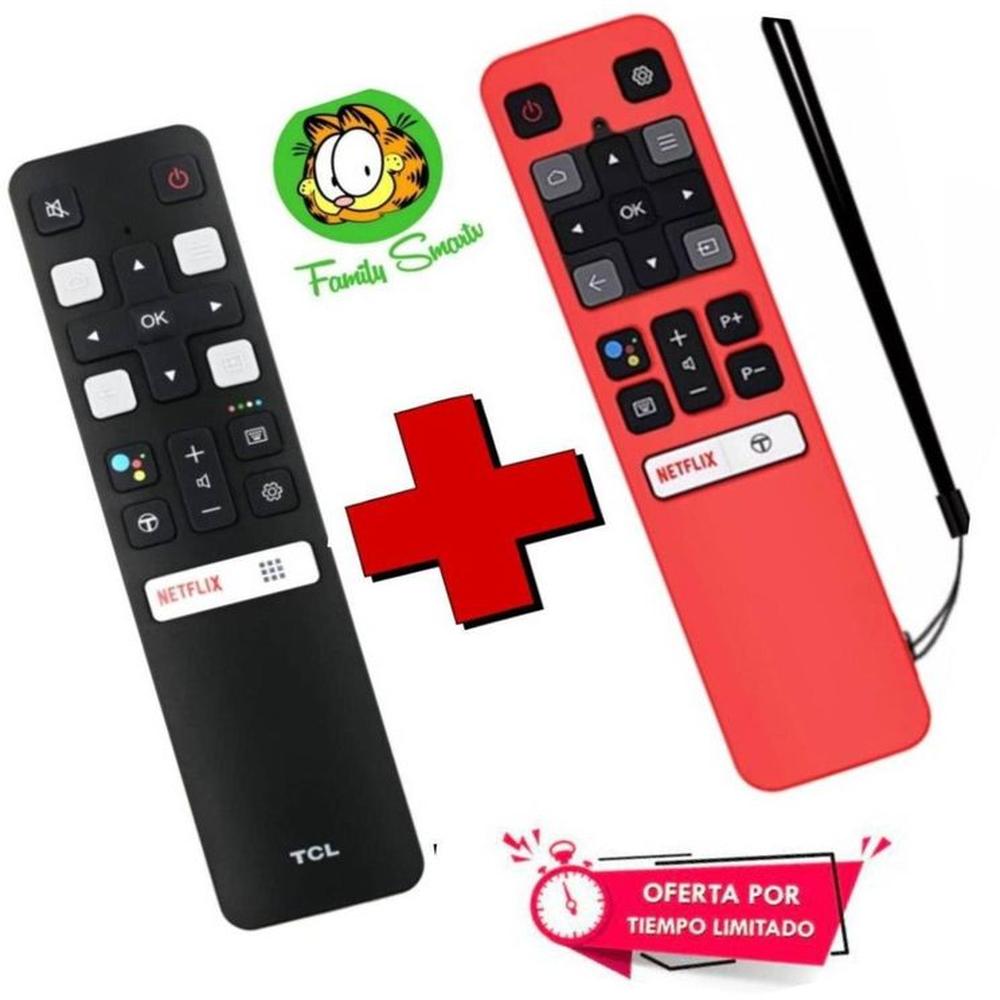 Control Tcl Smart Modelo RC802V  Funda Roja Cerrada