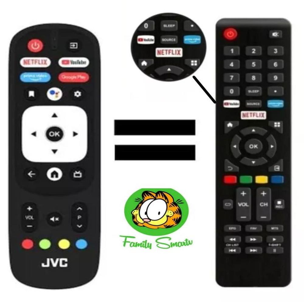 Control Remoto Para Tv Smart Jvc Modelo Rm-c3287  Pilas