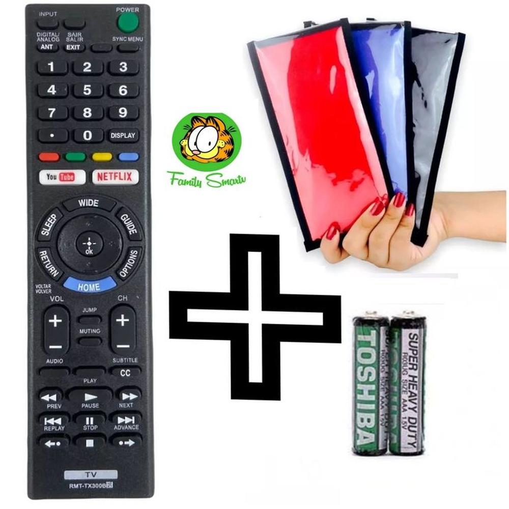 Control Remoto Genérico Sony Smart Tv Con Botón Youtube Netflix Funda
