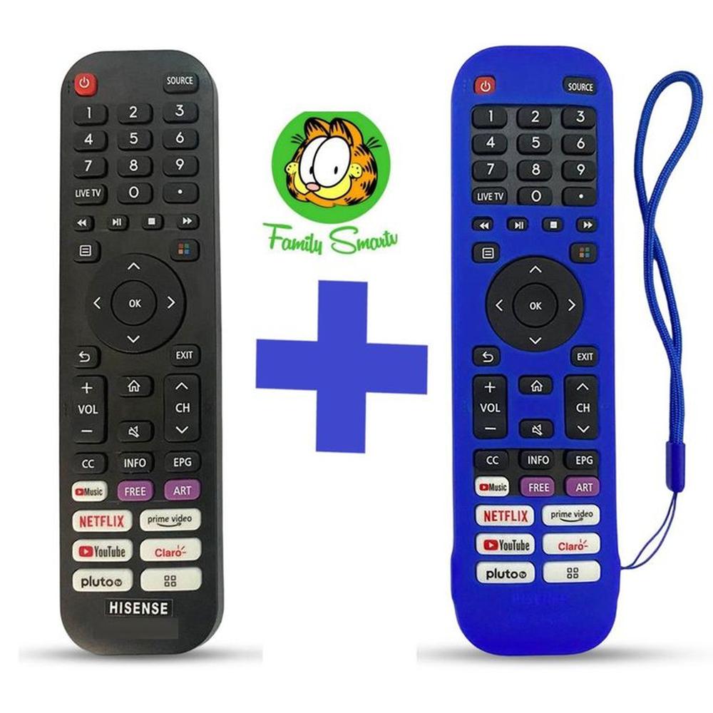 Control Remoto  Hisense Smart Tv Pequeño + Funda Azul