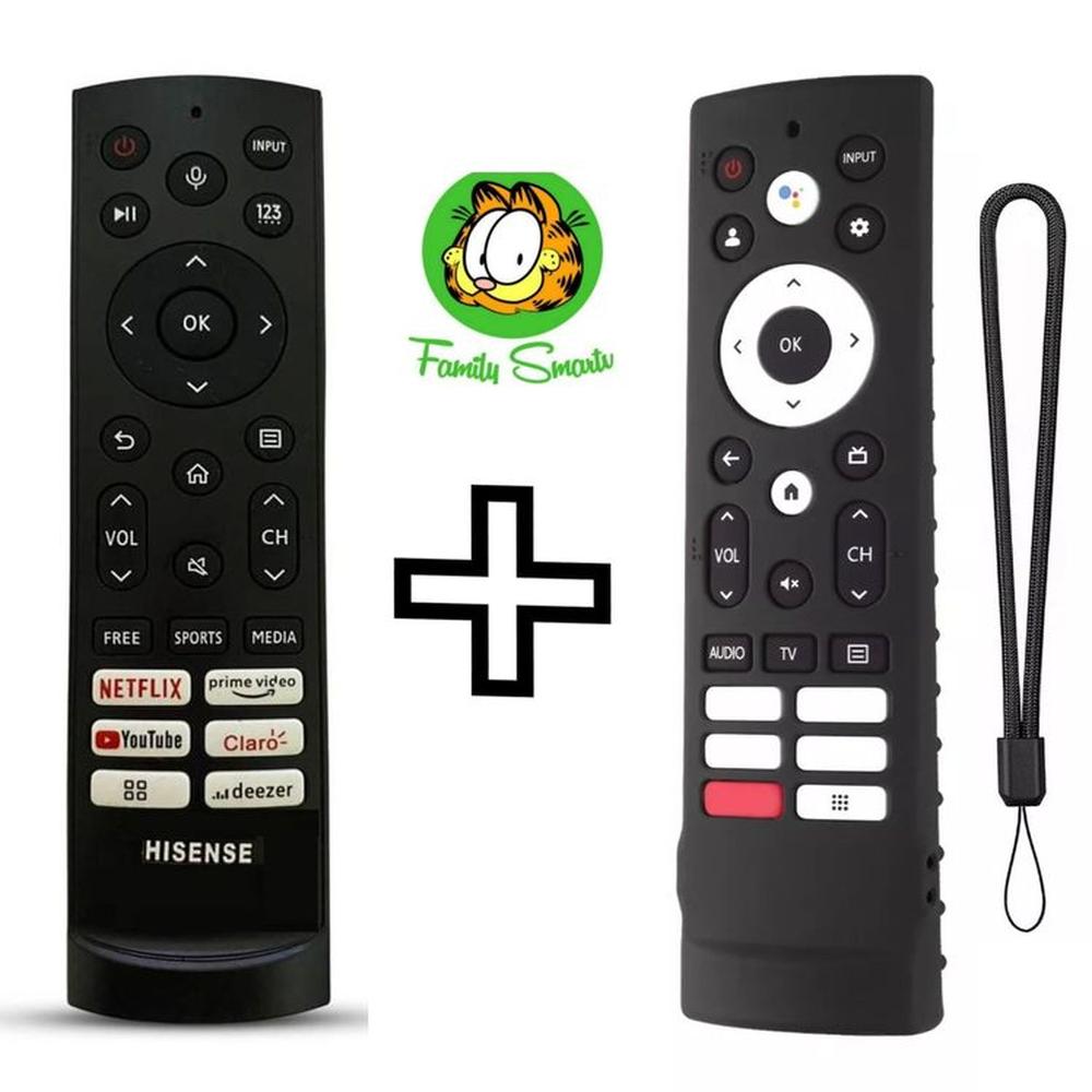 Control Remoto Para Hisense Smart Tv 2022 + Funda Negra