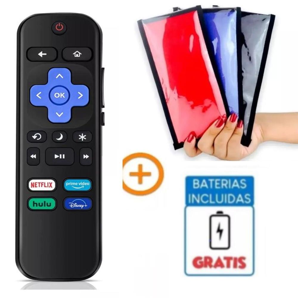 Control Remoto Roku Tv Integrado Tcl Onn Jvc Onn  Funda