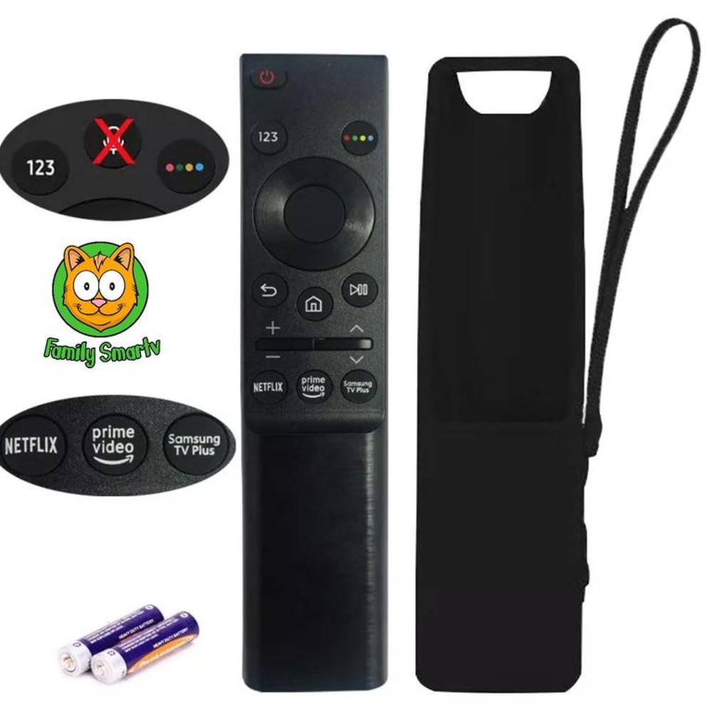 Control Compatible Para Samsung Smart  Au7000 Au8000 + Funda Negro