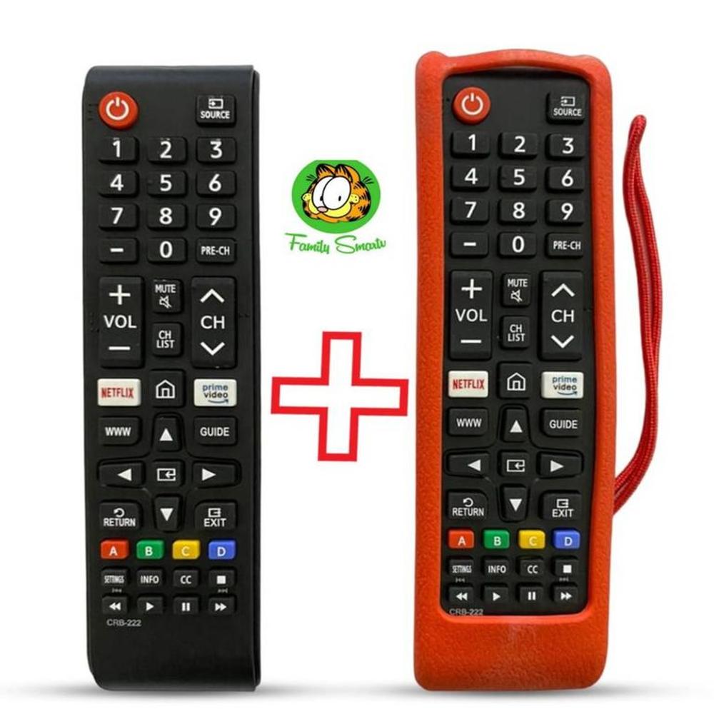 Control Remoto Para tv Samsung Smart Botón Amazon Prime Funda Roja