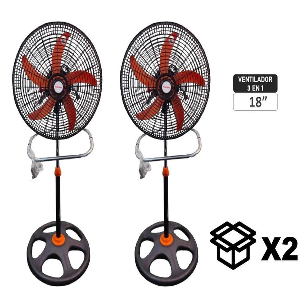 Ventilador Marykey MK-18503P 3 en 1 de 18"" 2 uds x caja color Naranja