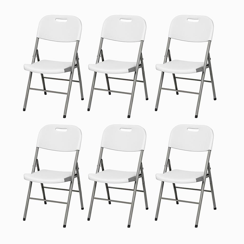 Pack 6 Silla Plegable Portátil Blanca