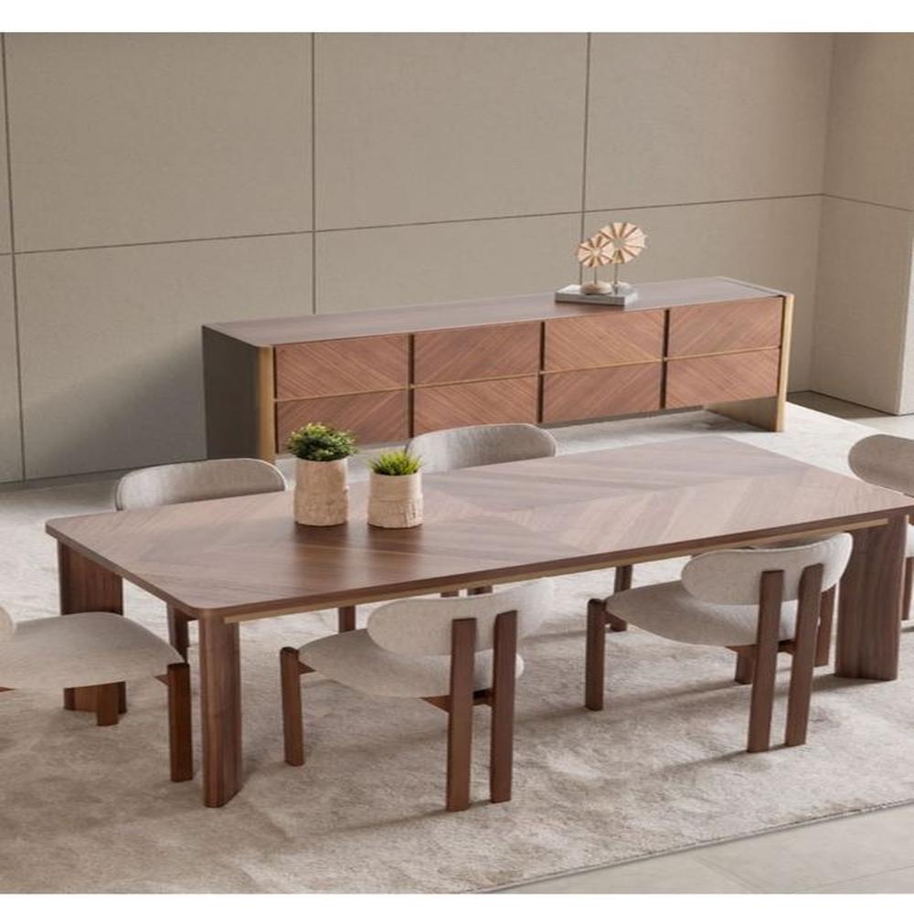 JUEGO DE COMEDOR 6 SILLAS VICTORIA BEIGE