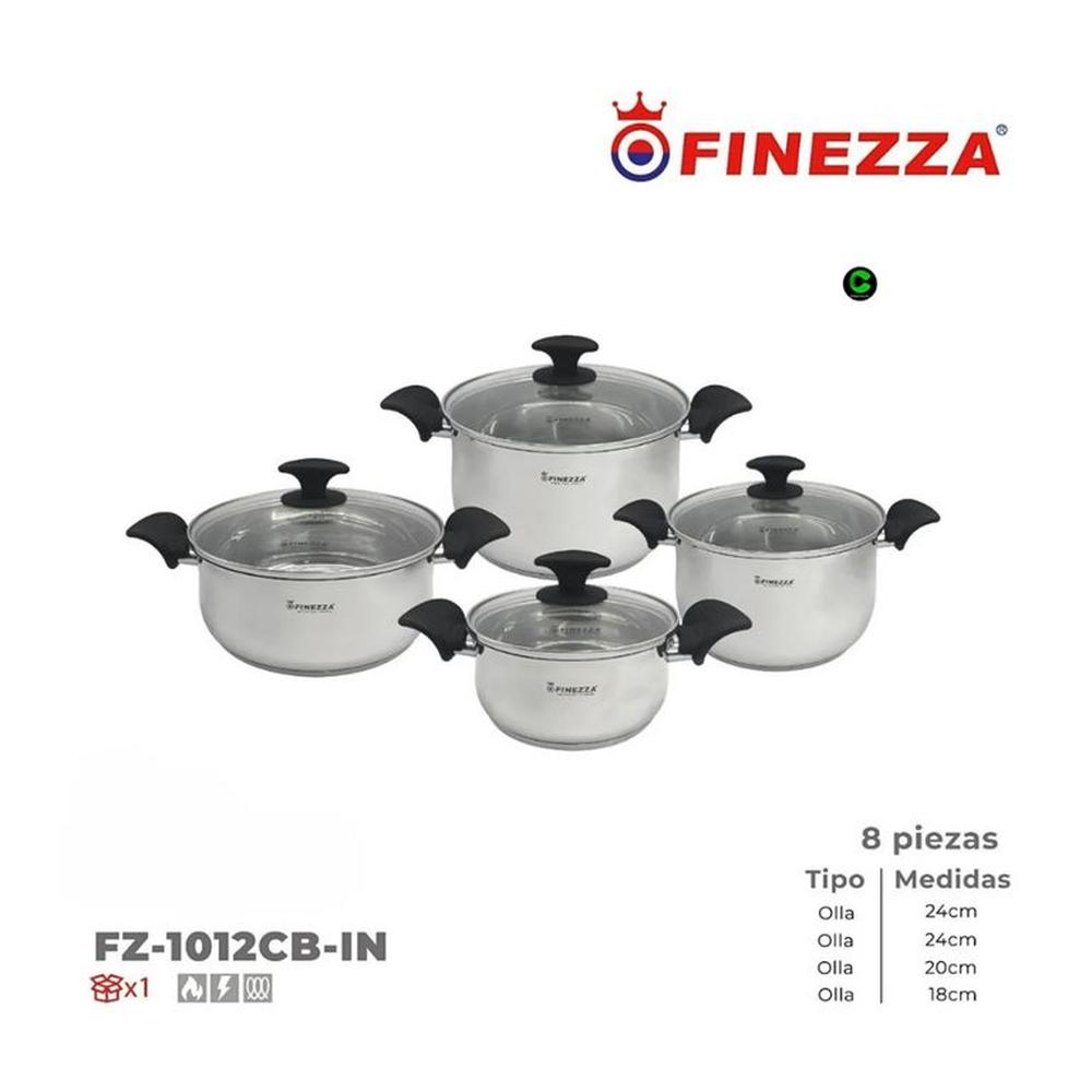 Juego de Ollas 8 Piezas Acero inoxidable Alessia Fz-1012CB-IN