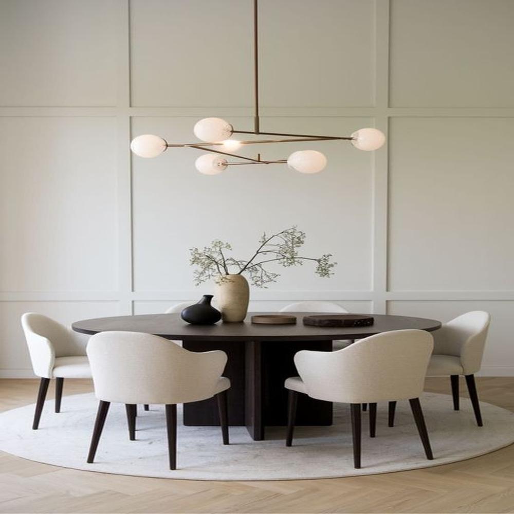 JUEGO DE COMEDOR 6 SILLAS BRENDA MARFIL