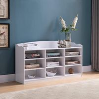 Zapatera Moderna Vintage León Blanco 120 cm R&R MUEBLES