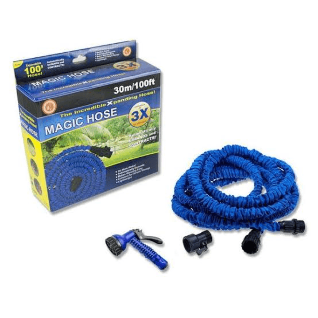 Manguera Extensible Hasta 30m con Pistola de Chorros