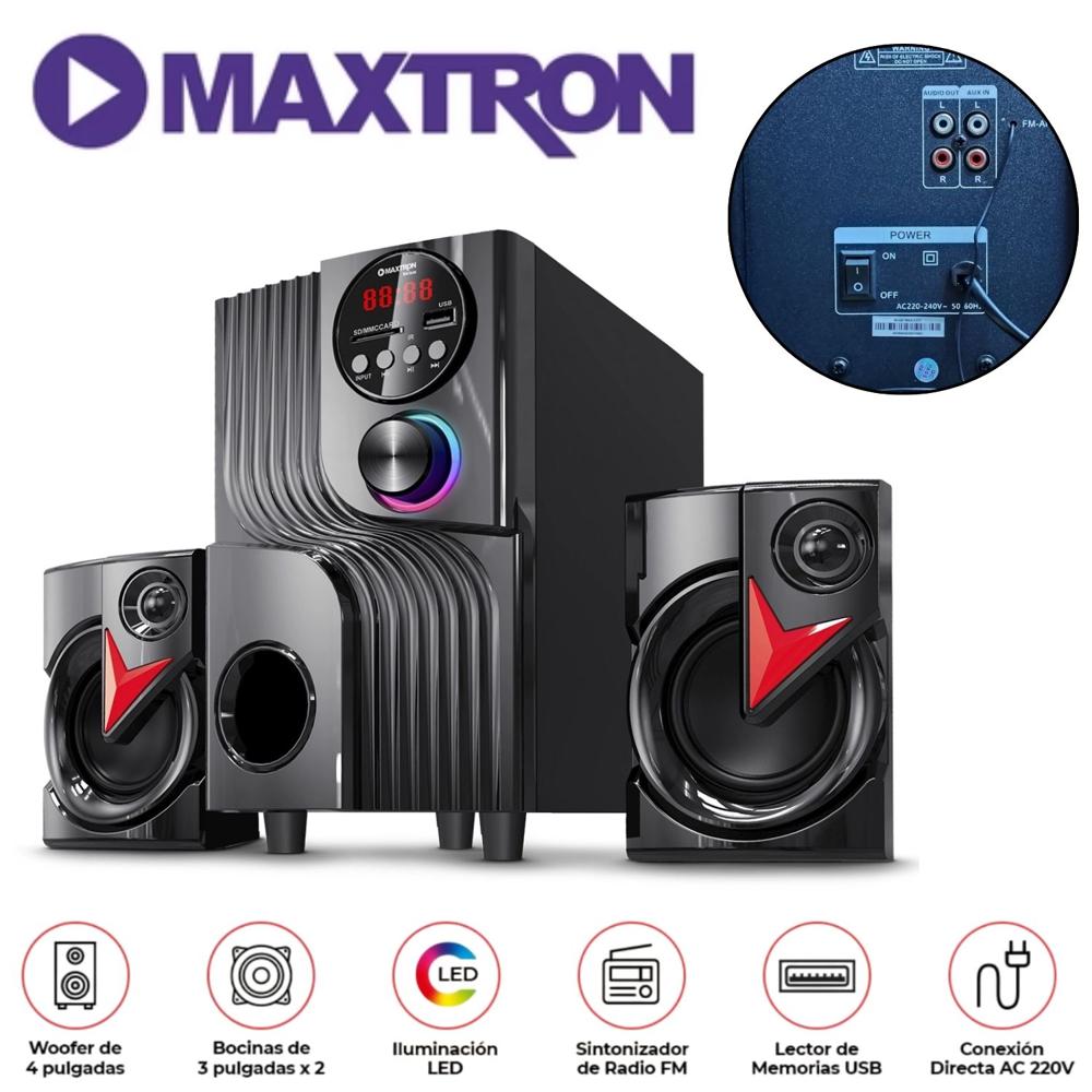 Parlante 2,1 Maxtron MAX S201 Sirius Subwoofer 4"" USB BT AUX
