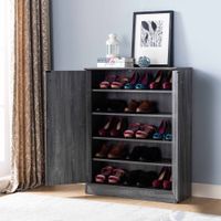 Zapatera Moderna Gust Gris 2 Puertas R&R MUEBLES