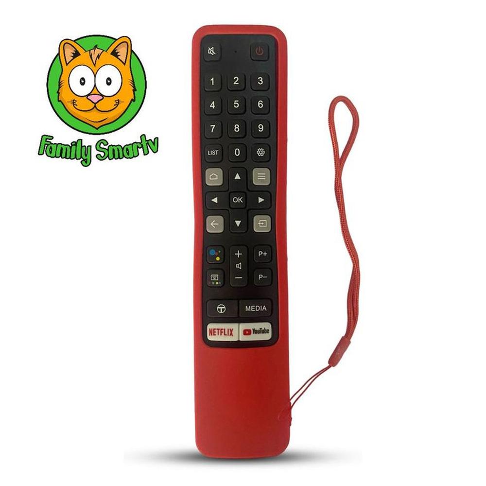 Funda Para Control Remoto Tcl ModeloRC901V Smart tv  Rojo