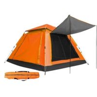 Carpa Camping Automatica para 4 Personas Aire Libre - color Naranja