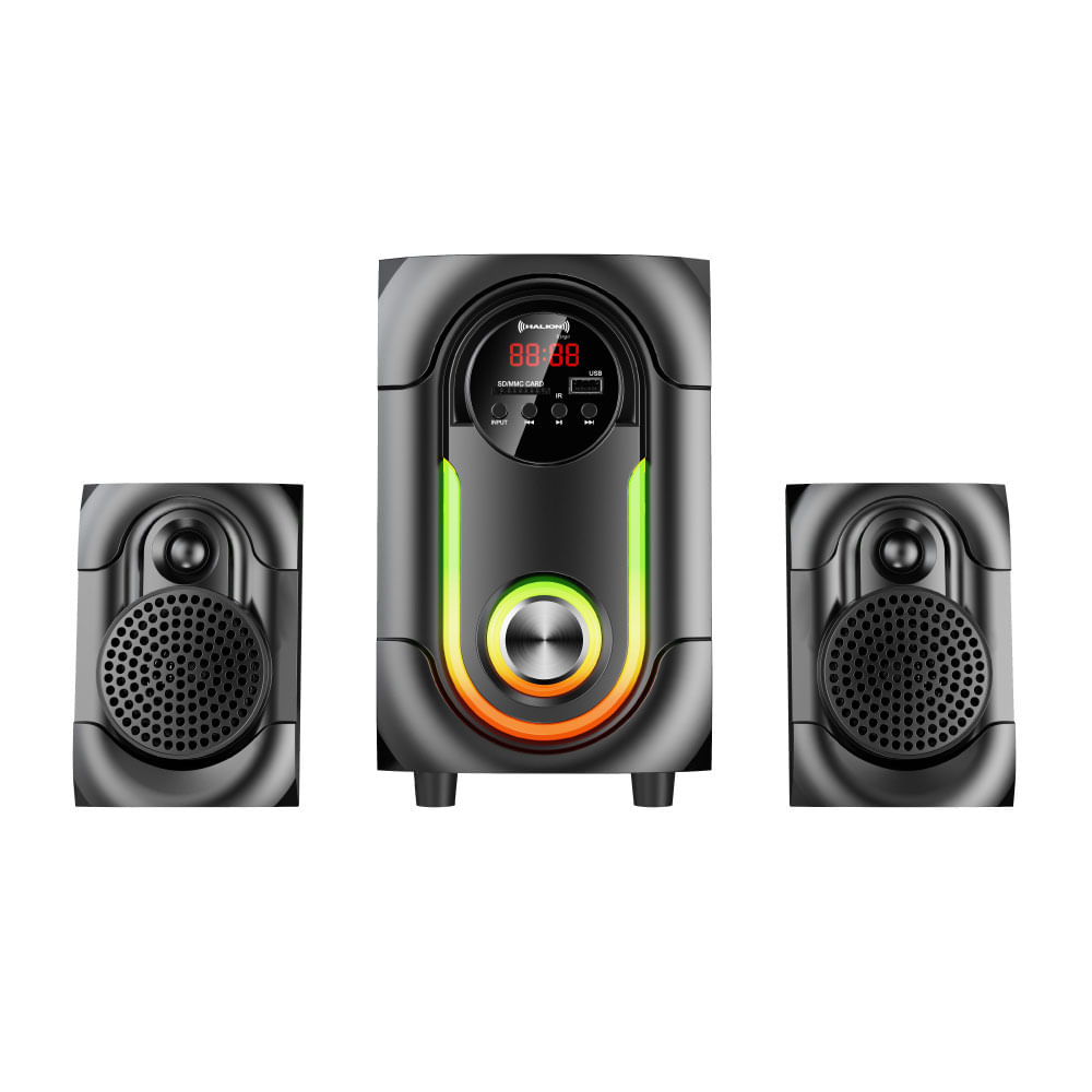 Parlante 2.1 Halion HA-K42 Ringo Subwoofer 4"" USB, SD, BT, FM 80w