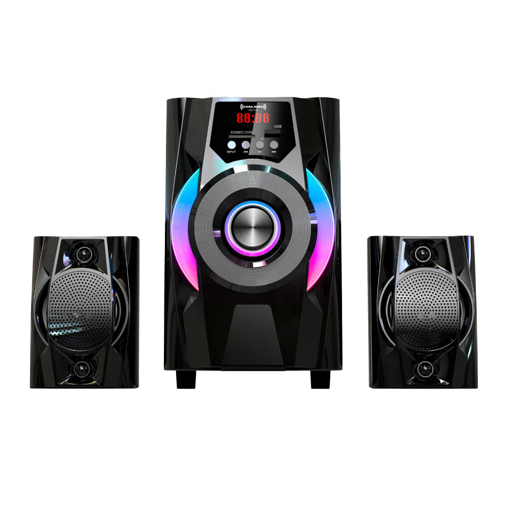 Parlante 2.1 Halion HA-K43 Bristol Subwoofer 4"" USB, SD, BT, FM 80w