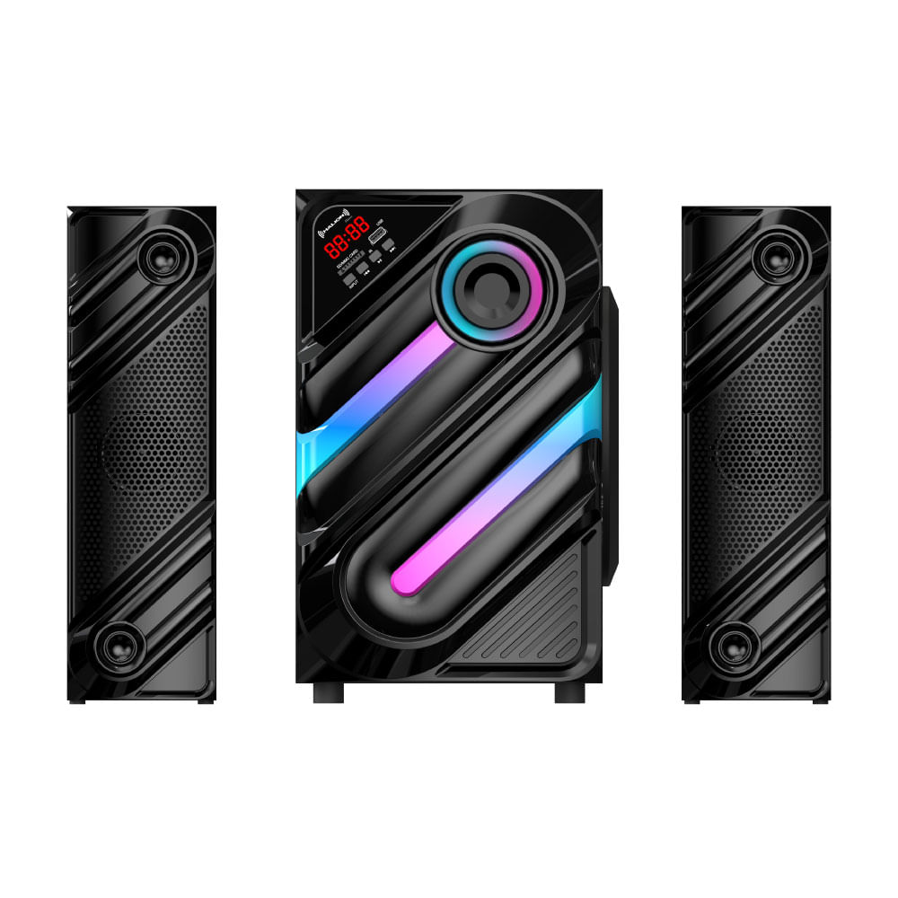 Parlante 2.1 Halion HA-F77 Thanos Subwoofer 8"" USB, SD, BT, FM 200w