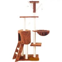 Gimnasio Torre Árbol De 5 Pisos Para Gatos Juego Marrón