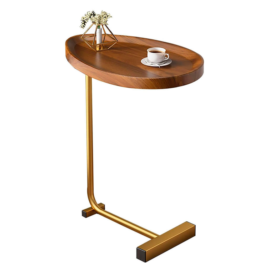 Mesa Auxiliar De Melamine Dorada Para Sala