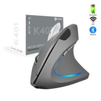 Mouse Ergonómico Inalámbrico Recargable K401  Gris