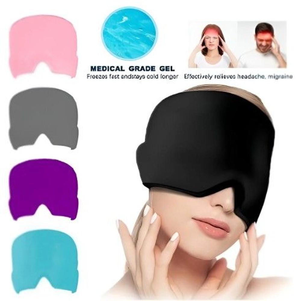 MASAJEADOR GORRO GEL DE CABEZA FRÍO Y CALIENTE ALIVIA MIGRAÑA