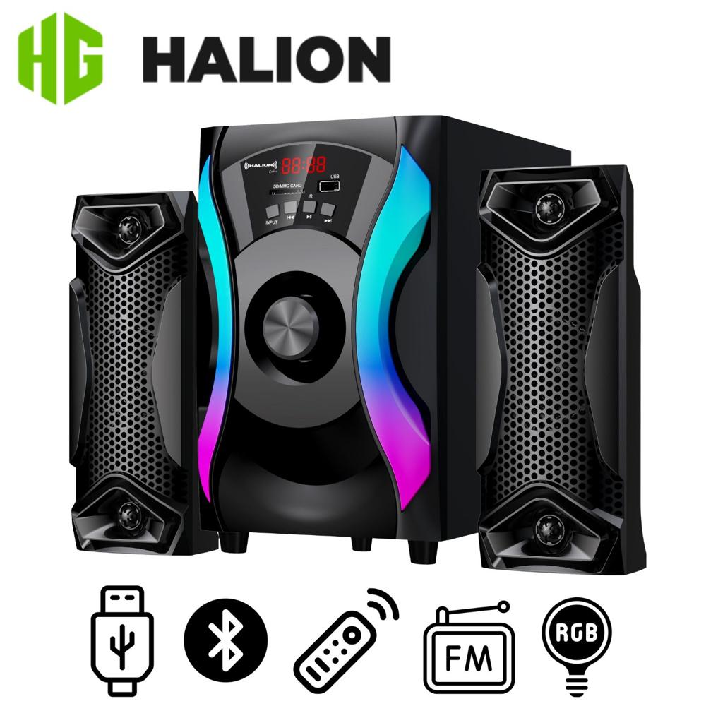 Parlante 2,1 Halion Cobra HA F51 USB SD Bluetooth Iluminación RGB