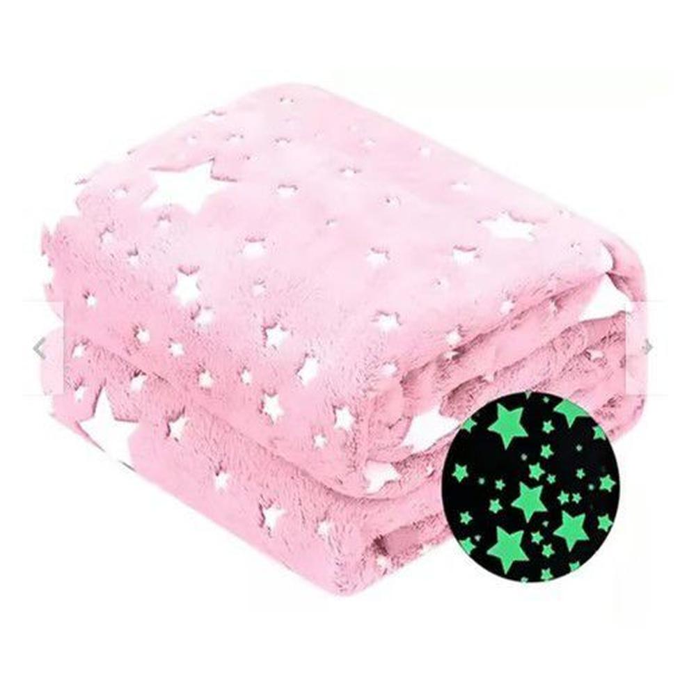 Manta luminosa estrella rosado