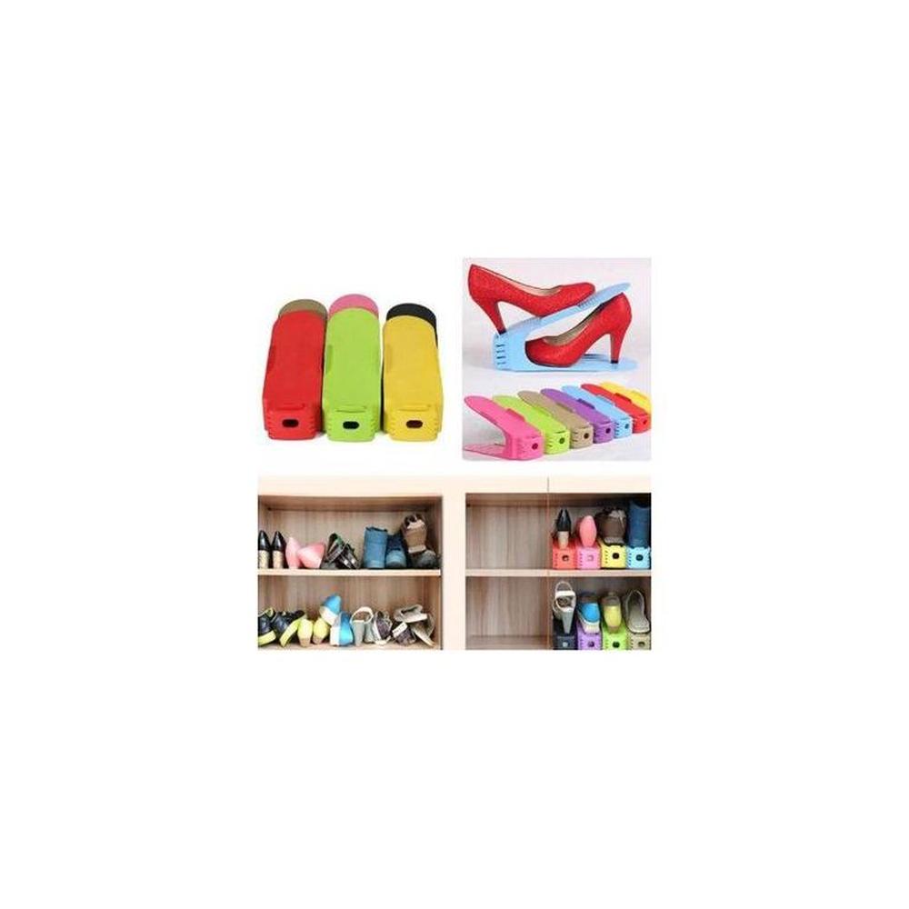 Organizador de zapatos soporte de calzado ajustable - celeste