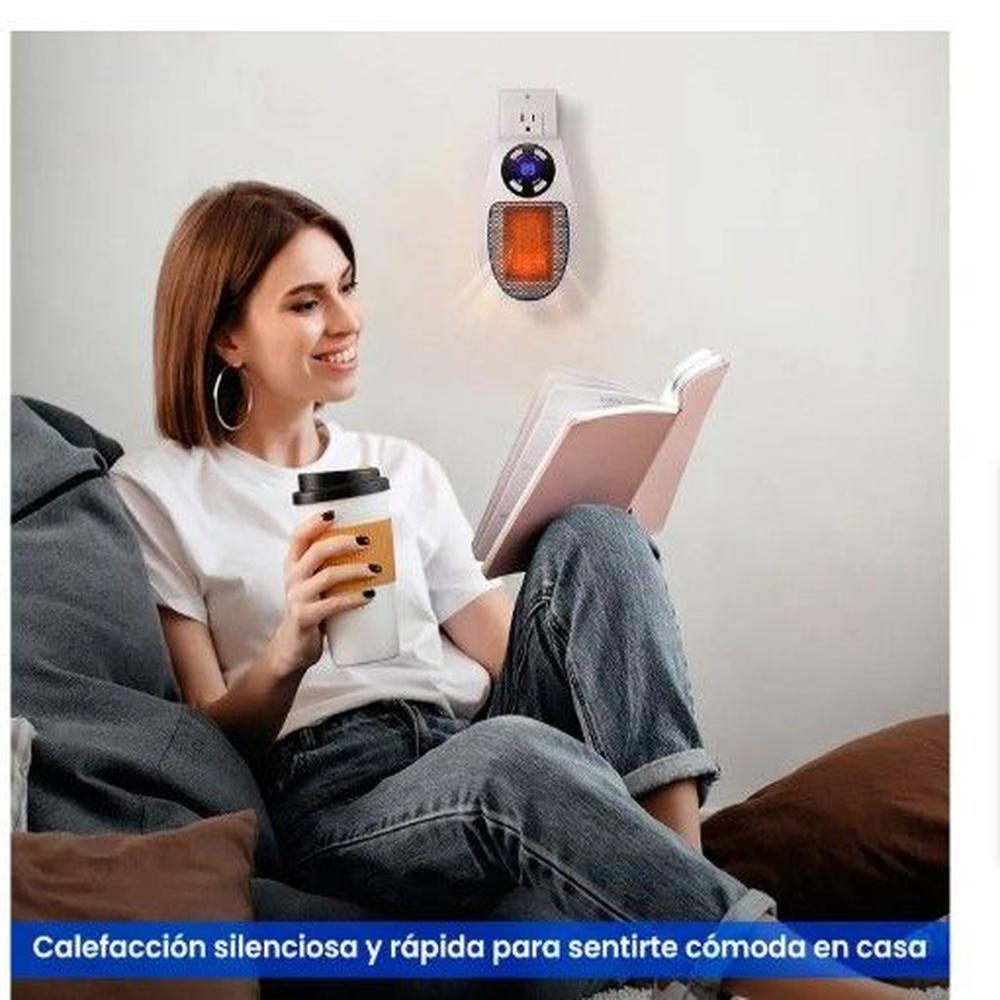 Mini calentador de espacio eléctrico blanco con control remoto